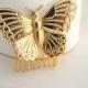 Butterfly Hair Comb, Wedding Hair Accessroies,Gold  Hair Piece, Bridal Hair Comb, Pearl Hair Piece, Side Comb