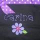 Flower Girl Tote Bag Personalized with Name, Flower and ribbon and bow Embroidered You choose the colors. Adorable
