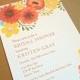 Bridal Shower Invitations / Wedding Shower Invitations / Orange and Yellow Vintage Flowers, 10-Count