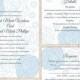 DIY Wedding Invitation Template Set Editable Word File Instant Download Printable Invitation Rose Wedding Invitation Blue Invitations
