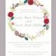 DIY Wedding Invitation Template Editable Word File Download Printable Invitation Wreath Wedding Invitation Colorful Floral Invitation