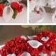 17pc Wedding Silk flower package-Bridal Bridesmaid bouquets,boutonnieres,Wrist corsages