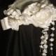 Tulle & Rosettes White Wedding Hat Bridal Accessory Flowers OS