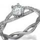 Infinity Engagement Ring 14k White Gold With Diamonds ,Infinity band, White gold engagement ring, Braided band, Wedding ring, Gispandiamonds