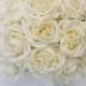Round Bridal Bouquet Groom Boutonniere IVORY "Lily Of Angeles"
