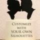 YOUR SILHOUETTES on a  Wedding Cake Topper -  Personalized with your own Silhouettes
