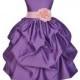 Purple / choice of color sash kids Flower Girl Dress pageant wedding bridal children bridesmaid toddler sizes 6-9m 12m 2 4 6 8 10 
