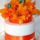 Wedding Cake Topper Silk Flowers Tiger Lily Cake Topper Silk Wedding Flowers Wedding Décor Centerpiece Custom Order
