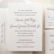 The Lily Suite - Chic Letterpress Wedding Invitation Suite, Black, Gray, Grey, Liner, Calligraphy, Script, Simple, Classic, Modern, Elegant