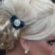 Wedding  Fascinator, Bridal Hair Clip,  Ivory Peacock, Feather Fascinator, Wedding Head Piece, Bridal Fascinator, Ivory Bridal Hair Clip