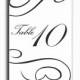 Printable Table Numbers DIY Instant Download Elegant Wedding Table Numbers Black Table Numbers Printable Table Cards Digital (Set 1-20)
