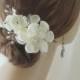 Silk Bridal Headpiece, Bridal Hair Flower Comb, Wedding Hairpiece, Wedding Flower Hair Comb, Bridal Hair Accessory, Wedding Hair Accessories