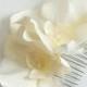 Wedding Ivory Orchid flower hair comb, bridal hair accessories