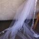 FALL SALE Vintage Long  Lace Mantilla Style Bridal Veil and Headpiece
