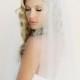 Simple Wedding Veil, Single Layer Bridal Veil, Double Layer Veil, Two Tier Veil, Tulle Veil, Cathedral Veil, Style: Little Something #0802