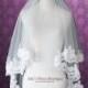 Two Tier Elbow Length Ivory Lace Edge Wedding Bridal Veil with Comb 
