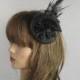 Ivory Mesh Bridal Headband Fascinator Wedding Head Piece  Wedding Accessory Feathers Bridal Accessory