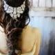 Wedding pearl headpiece, wedding headband, pearl headpiece, wedding hair accessories, wedding hair jewelry