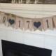 Save the Date Banner* Wedding Date Banner* Customizable* Rusic Wedding* Shabby Chic Wedding* Bridal Shower Banner* Burlap and Lace*