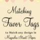 Matching Favor Tags to Coordinate with Any Design in Shop, Wedding Favor Tags, Shower Favor Tags, Holiday Favor Tags, Birthday Favor Tags