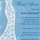Bridal Shower Invitation - Beautiful Winter Ice Blue