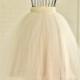 tea length skirt, Champagne Tutu, ivory tutu, chic tutu, WEDDING Bridesmaids Mother of the Bride Special Occasions