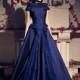 Elegant Cheap Blue Evening Dresses Ruffles Pleats Applique 2015 A-Line Handmade Prom Dresses Party Ball Gown Run Fashion Floor-Length Cheap Online with $123.72/Piece on Hjklp88's Store 