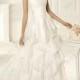 Bridal Gown - Style Pronovias Vinilo Chiffon And Organza Draping A-Line