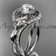 Unique platinum diamond leaf and vine wedding ring, engagement ring ADLR244