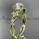 14kt yellow gold flower diamond wedding ring, engagement ring ADLR388