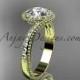 14kt yellow gold halo diamond engagement ring ADLR379