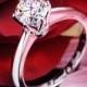 18k White Gold Elegant Solitaire Engagement Ring
