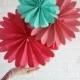DIY wedding decorations - 6 pomwheels ... pick your colors // party decor // photography backdrop pinwheels