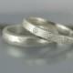 Stacking modern wedding ring set, Simple diamond ring set, His and hers wedding rings, Modern wedding band, Modern diamond ring set