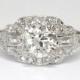 Art Deco Sensational 1930's 1.56ct t.w. Old European Cut Diamond Engagement Ring Platinum