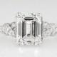 Sensational GIA Certified 1930's Art Deco 2.90ct t.w.  Emerald Cut Diamond Filigree Engagement Wedding Ring Platinum