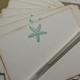 Starfish Beach Stationery, Beach Thank You Notes, Teal Stationery - set of 8 cards and envelopes