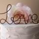 LOVE Wedding Cake Topper - Vintage Wedding Cake Topper,  Shabby Chic Wedding Cake Decoration, Wine Wedding Cake Topper, Rustic Wedding Decor