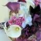 Wedding bouquet Bridal bouquets Plum purple calla lily orchid bridal bouquet silk wedding flowers