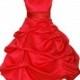 Red Flower Girl Dress tie sash pageant wedding bridal recital children bridesmaid toddler childs 37 sash sizes 2 4 6 8 10 12 14 16 