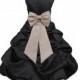 Black Flower Girl Dress tiebow sash pageant wedding bridal recital children bridesmaid toddler childs 37 sash sizes 2 4 6 8 10 12 14 16 #808
