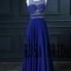 Royal Blue bridesmaid dress, Long chiffon bridesmaid dress, Wedding bridesmaid dress, Chiffonc Prom Dress Custom size color