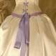 Alice - in Lavender, knee length satin wedding dress