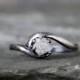 Raw Diamond Ring - 1/2 Carat Rough Diamond Gemstone -Diamond Engagement Rings -Conflict Free -Raw Gemstone - April Birthstone - Promise Ring