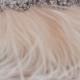 NEW STARLET Cream Feather and Rhinestone Bridal Clutch Purse