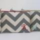 Personalized Bridesmaid Gift , Monogram Wristlet Wallet, Embroidered iPhone Pouch,Phone Wallet, Chevron, You Choose Colors