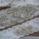 Wedding Garter Set, Bridal Garter Set, Vintage Wedding, Lace Garter, Crystal Garter Set, Pearl Garter-Style 200