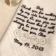 Personalized Father of the bride  Handkerchief