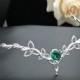 Wedding Bridal Celtic Headpiece Circlet, Trinity Knot Design, 10mm Faceted Gemstone, Sterling Silver Handmade