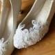 flat wedding shoes flat shoes bridal shoes flat bridal shoes lace shoes applique shoes
